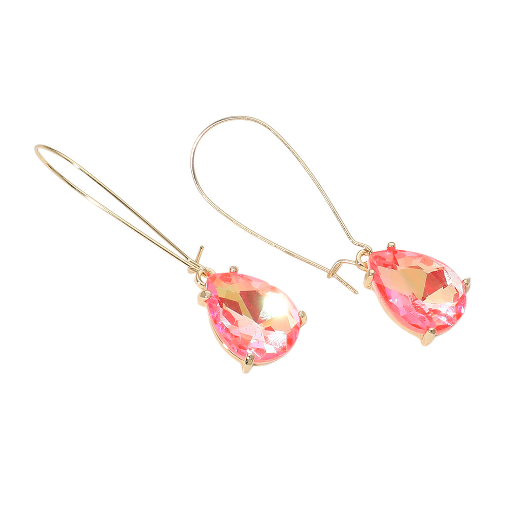 iLLASPARKZ Teardrop Stone Dangle Evening Earrings