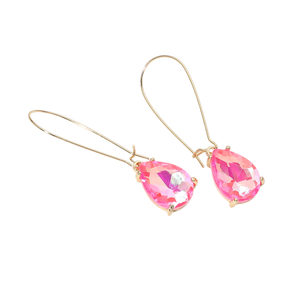 iLLASPARKZ Teardrop Stone Dangle Evening Earrings