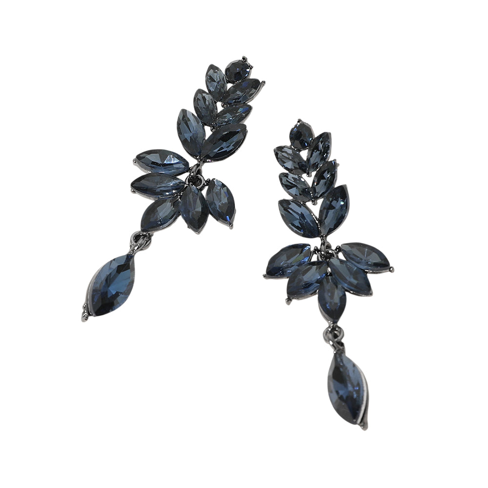 iLLASPARKZ Marquise Stone Cluster Embellished Drop Evening Earrings