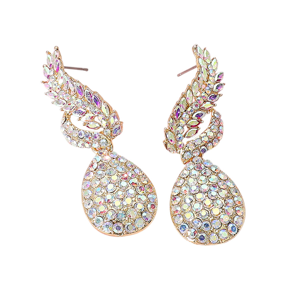 iLLASPARKZ Rhinestone Embellished Teardrop Dangle Evening Earrings