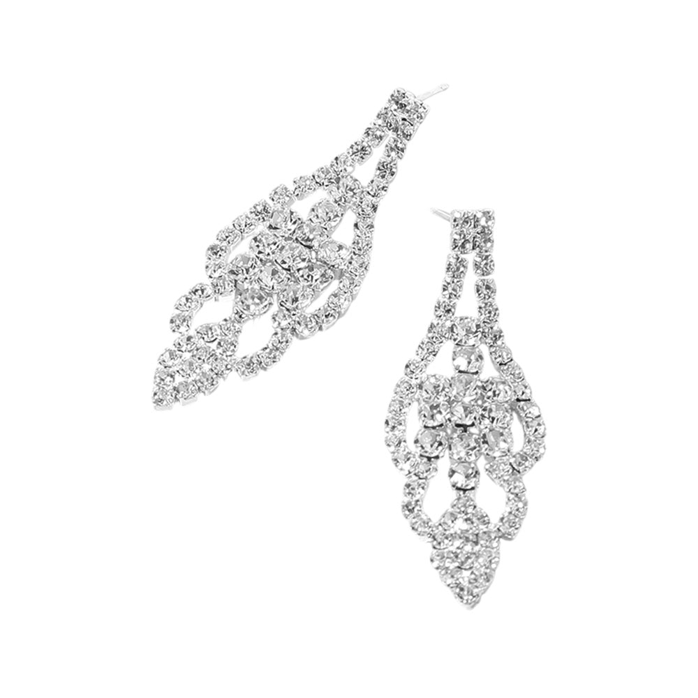 iLLASPARKZ Rhinestone Paved Drop Evening Earrings