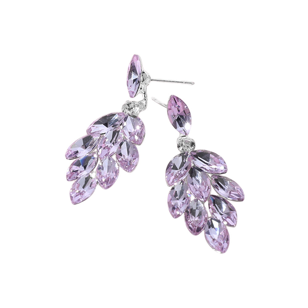iLLASPARKZ Marquise Stone Cluster Chandelier Dangle Evening Earrings