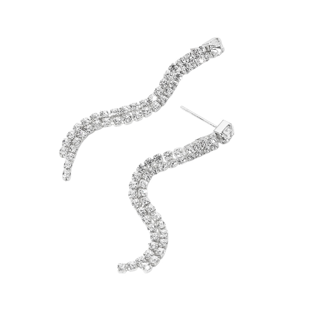 iLLASPARKZ Rhinestone Drop Evening Earrings