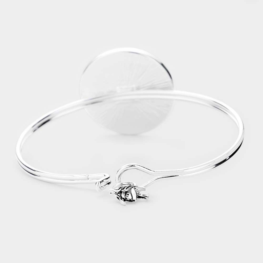 iLLASPARKZ Seahorse Sea Life Hook Metal Bracelet