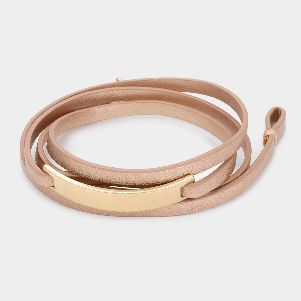 iLLASPARKZ Faux Leather Wrap Bracelet
