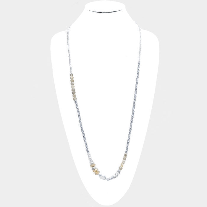 iLLASPARKZ Beaded Semi Precious Stretch Stone Bracelet / Choker Dual