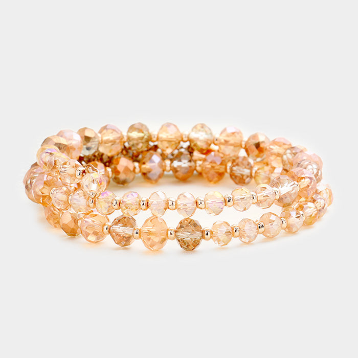 iLLASPARKZ Beaded Strand Wire Wrap Bracelet