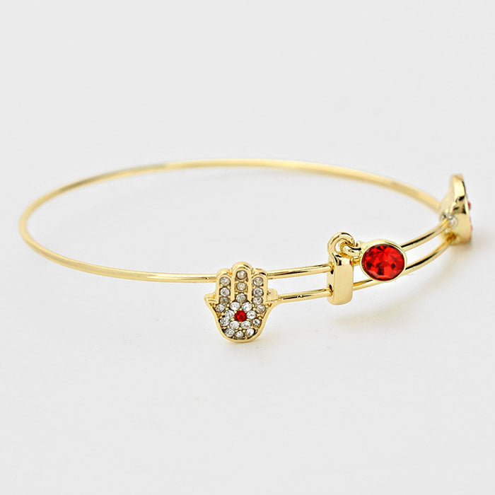 iLLASPARKZ Crystal Hamsa Accented Bracelet