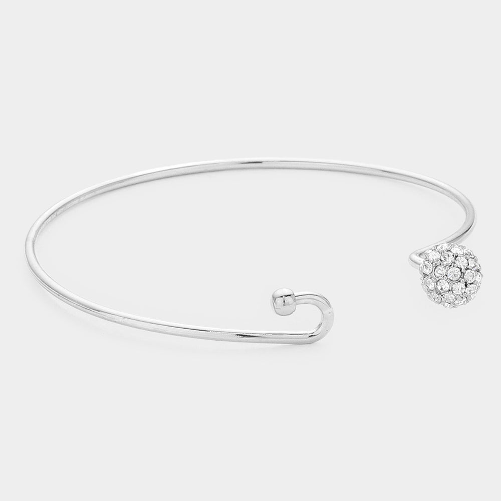iLLASPARKZ Crystal Pave Ball Hook Bracelet