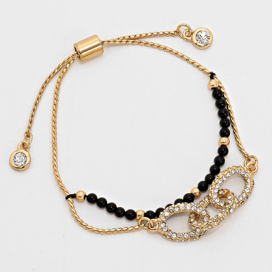 iLLASPARKZ Crystal Link Charm Layered Bracelet