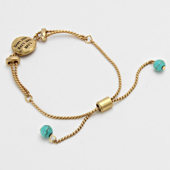 iLLASPARKZ Live The Life You Love Metal String Bracelet