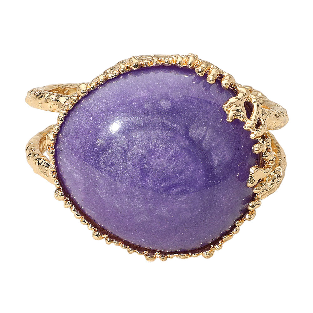 iLLASPARKZ Bold Resin Stone Hinged Bangle Bracelet