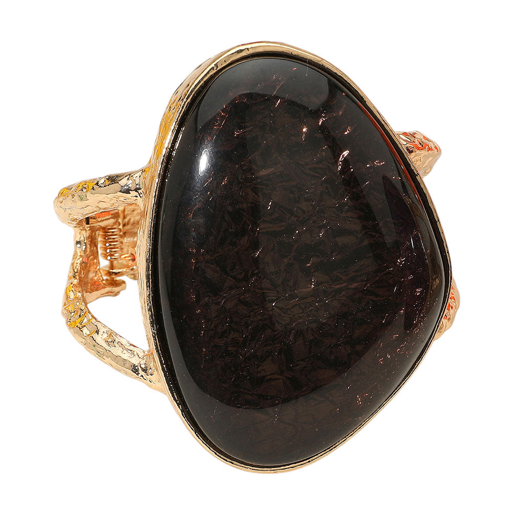 iLLASPARKZ Bold Resin Stone Hinged Bangle Bracelet