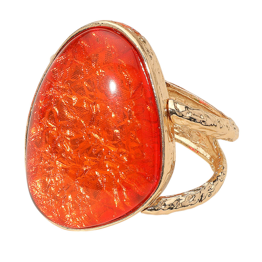 iLLASPARKZ Bold Resin Stone Hinged Bangle Bracelet