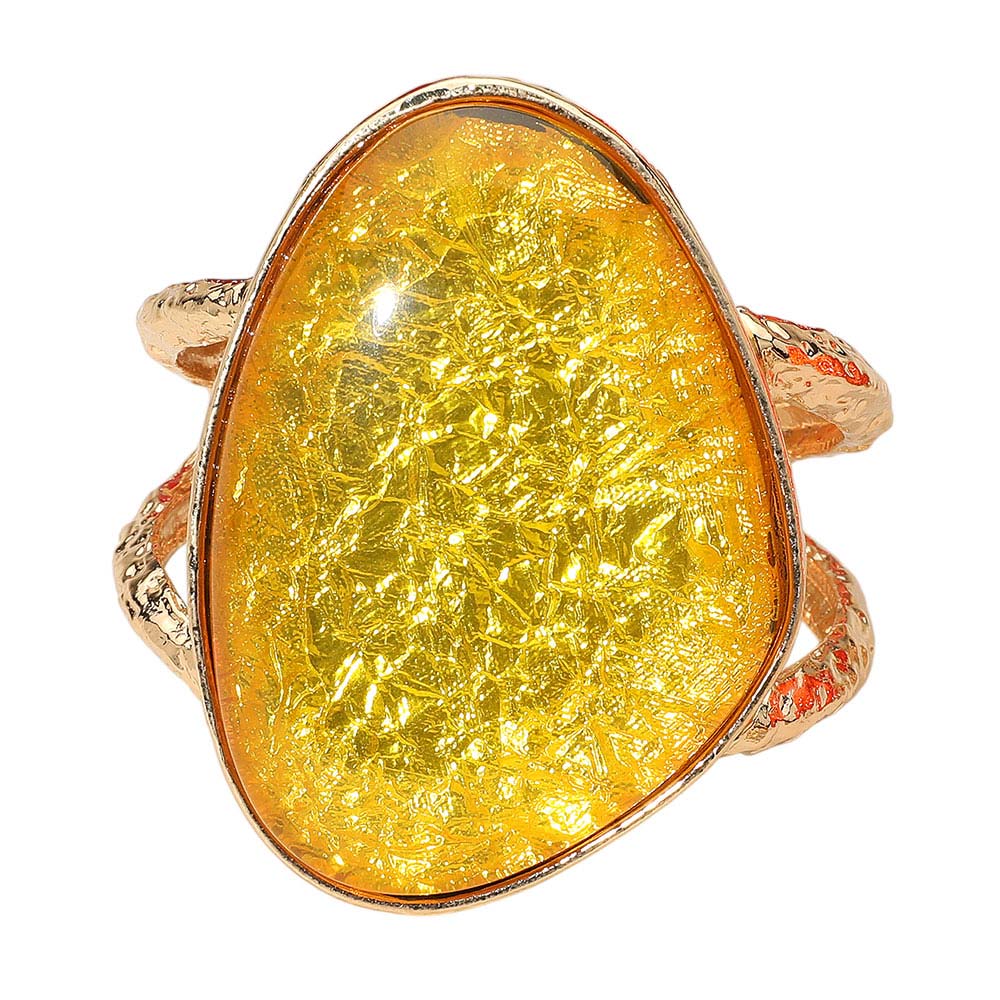 iLLASPARKZ Bold Resin Stone Hinged Bangle Bracelet