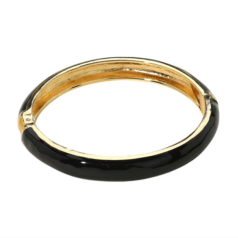 iLLASPARKZ Enamel Hinged Bangle Bracelet