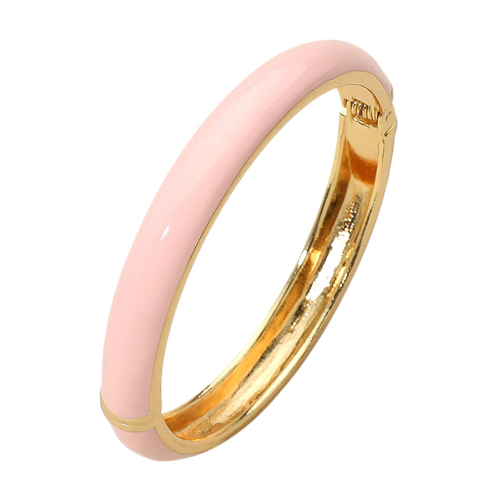 iLLASPARKZ Enamel Hinged Bangle Bracelet