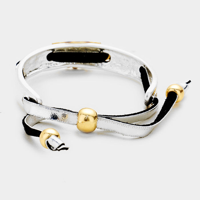 iLLASPARKZ Metal Dolphin Adjustable Pull Tie Bracelet