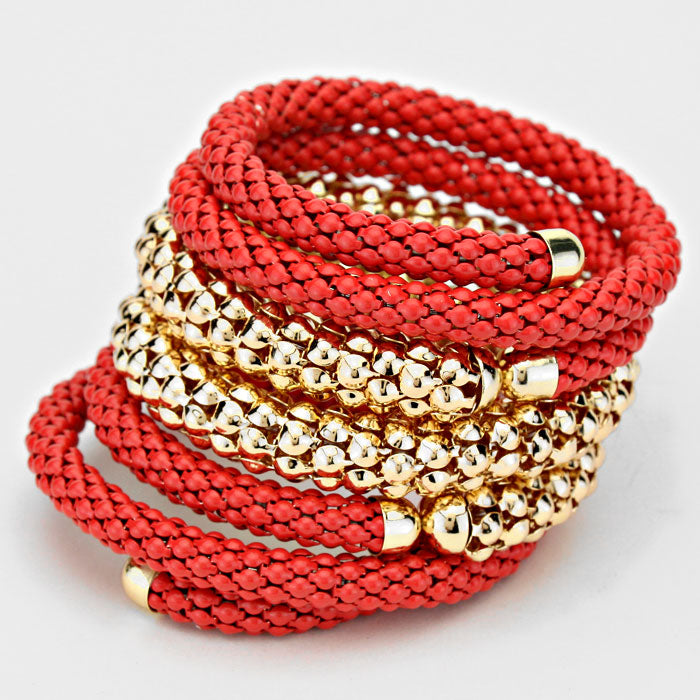 iLLASPARKZ Metal Bubble Coil Bracelet