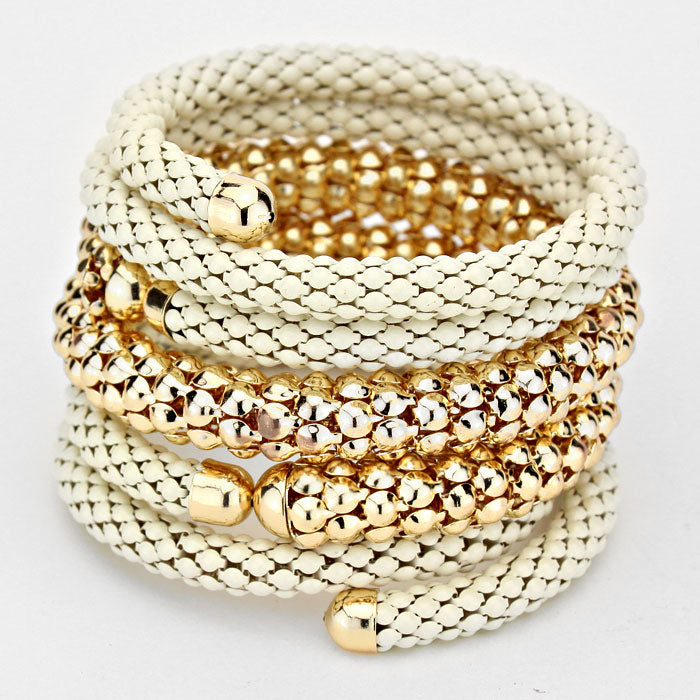 iLLASPARKZ Metal Bubble Coil Bracelet