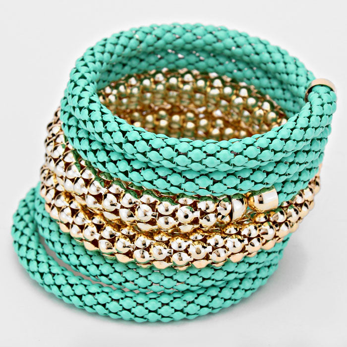 iLLASPARKZ Metal Bubble Coil Bracelet