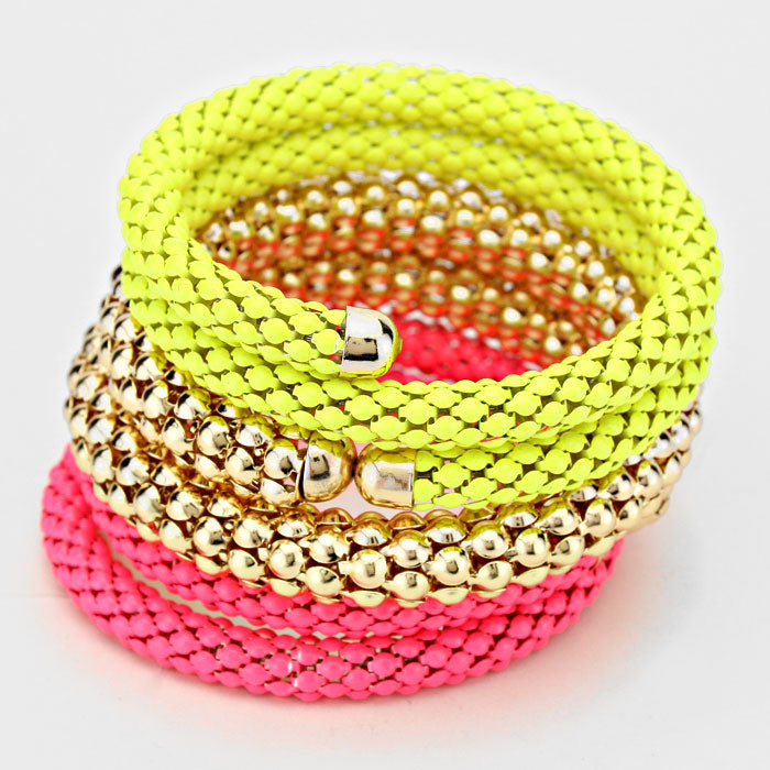 iLLASPARKZ Metal Bubble Coil Bracelet