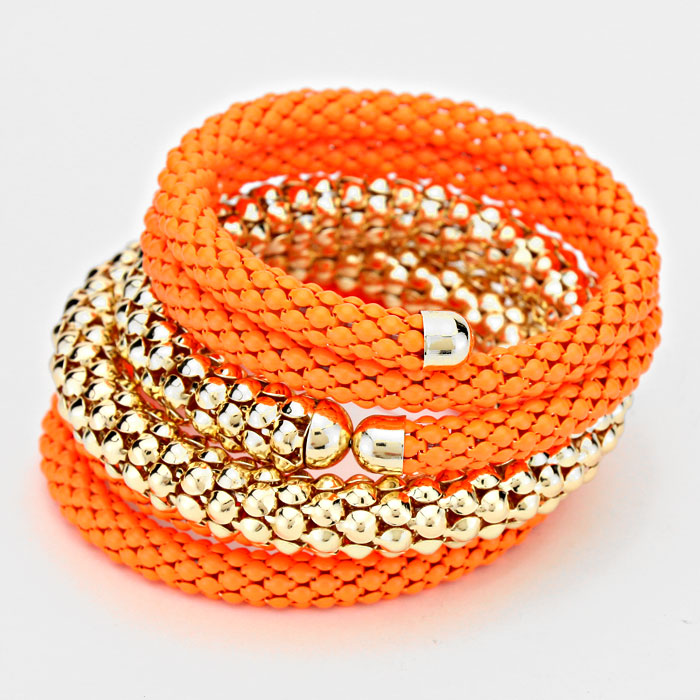 iLLASPARKZ Metal Bubble Coil Bracelet