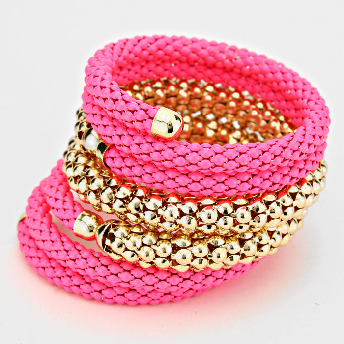 iLLASPARKZ Metal Bubble Coil Bracelet