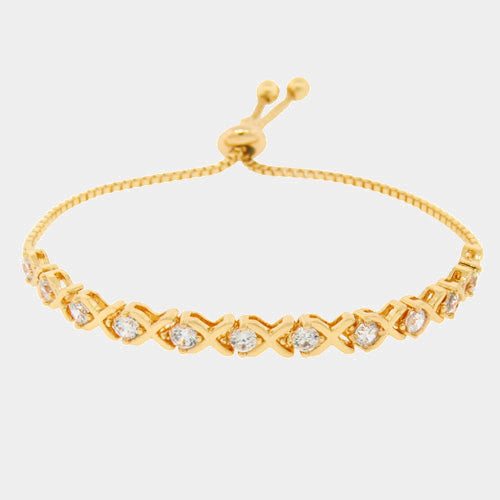 iLLASPARKZ Adjustable Crystal Cubic Zirconia CZ Bracelet