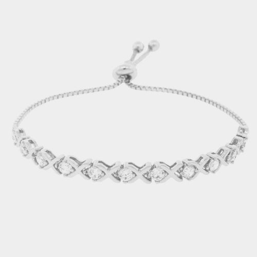 iLLASPARKZ Adjustable Crystal Cubic Zirconia CZ Bracelet