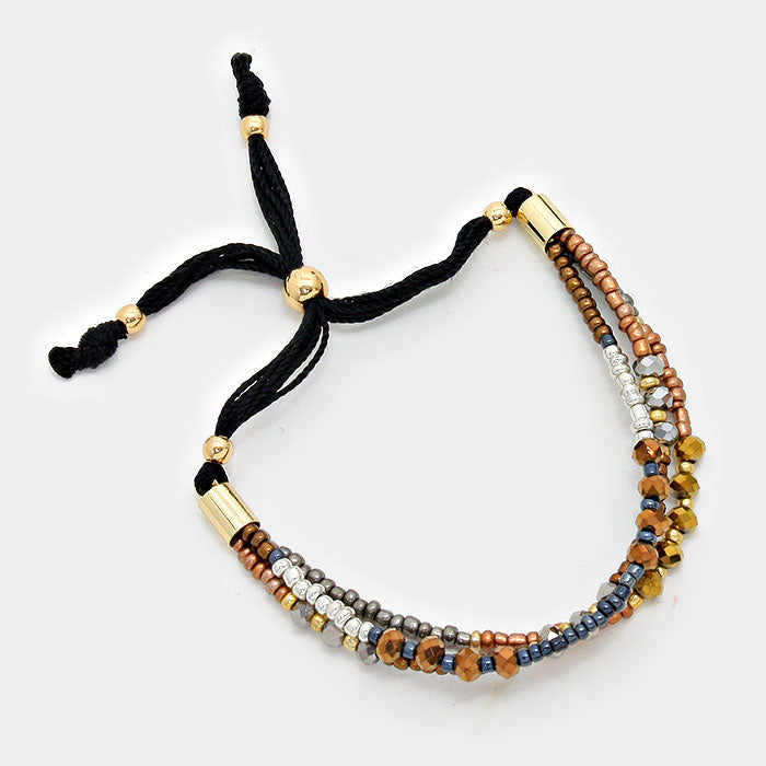 iLLASPARKZ Metallic Bead Cinch Bracelet