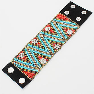 iLLASPARKZ Velvet Chevron Bead Bracelet