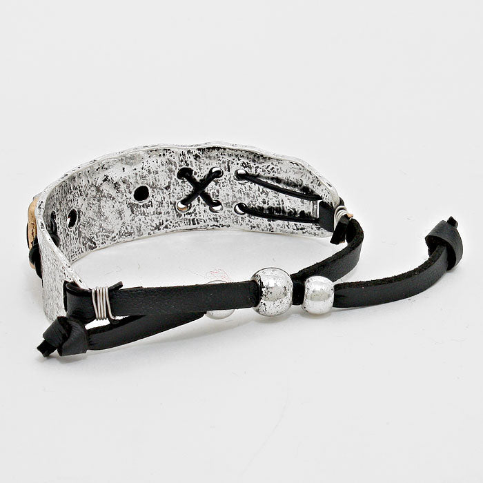 iLLASPARKZ Vintage Arrow Faux Leather Cinch Bracelet