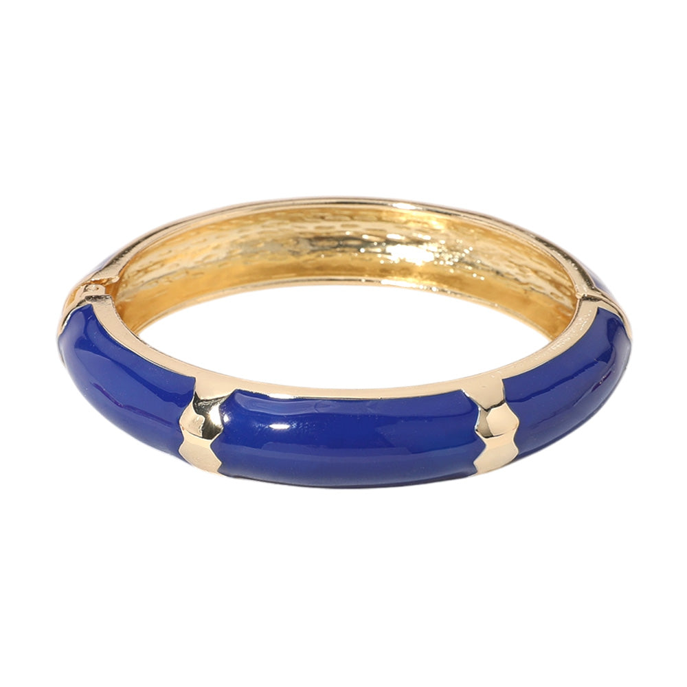 iLLASPARKZ Gold Plated Enamel Hinged Bangle Bracelet