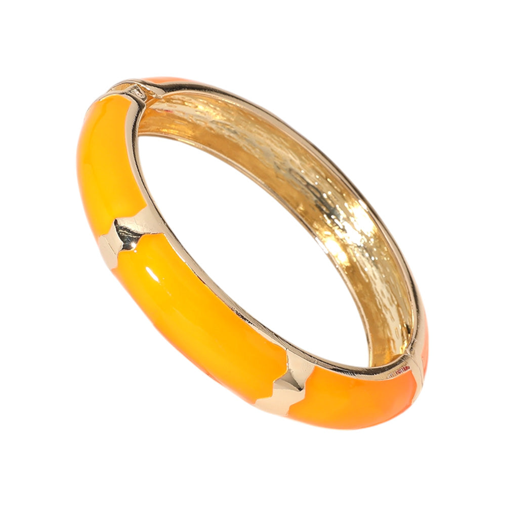 iLLASPARKZ Gold Plated Enamel Hinged Bangle Bracelet