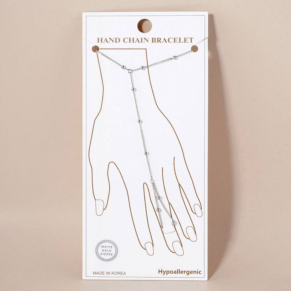 iLLASPARKZ Gold Dipped Beads Chain Hand Chain Bracelet