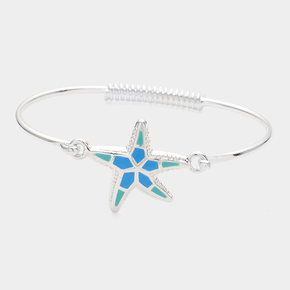 iLLASPARKZ Enamel Metal Starfish Hook Bracelet