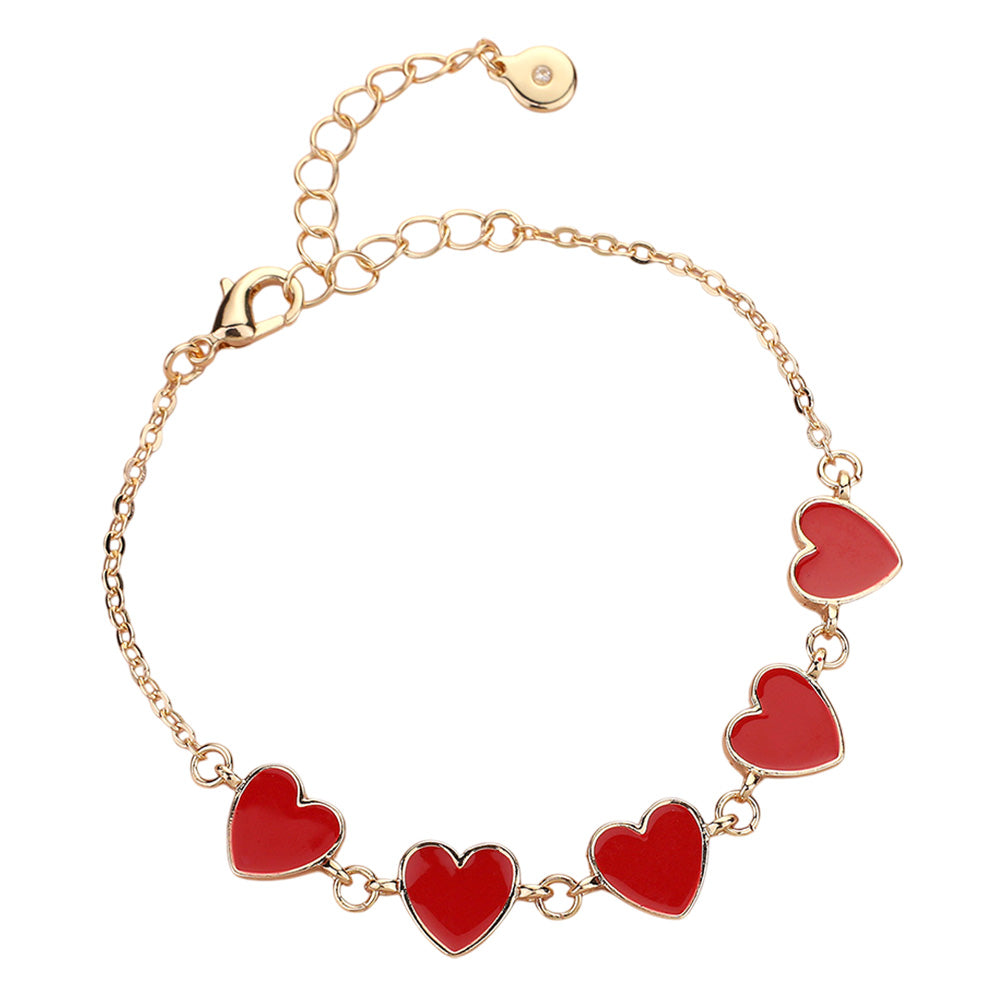 iLLASPARKZ Enamel Heart Link Bracelet
