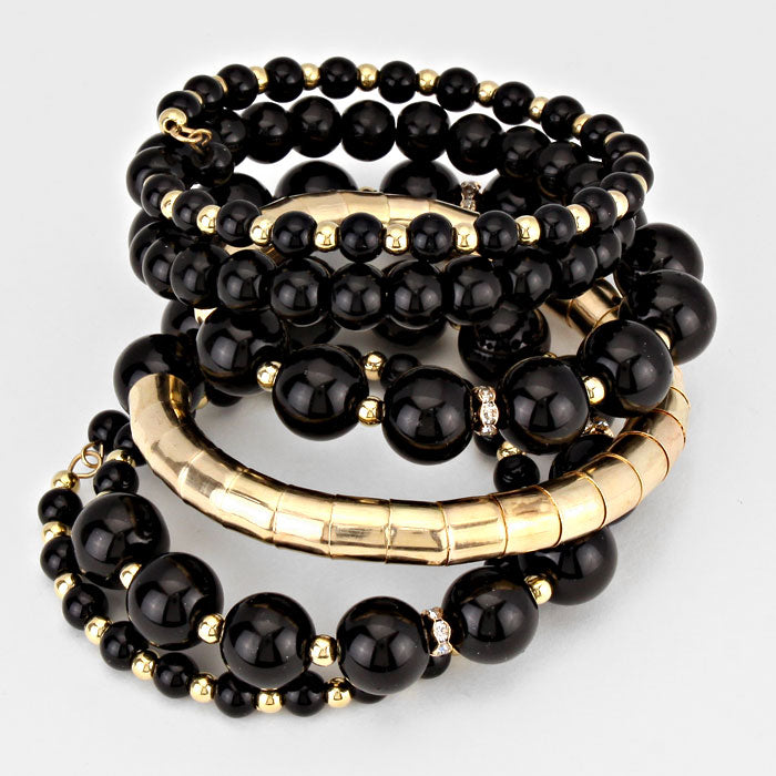 iLLASPARKZ Pearl Strand Coil Bracelet