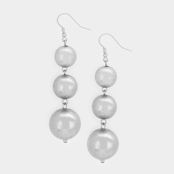 iLLASPARKZ Triple Metal Ball Dangle Earrings