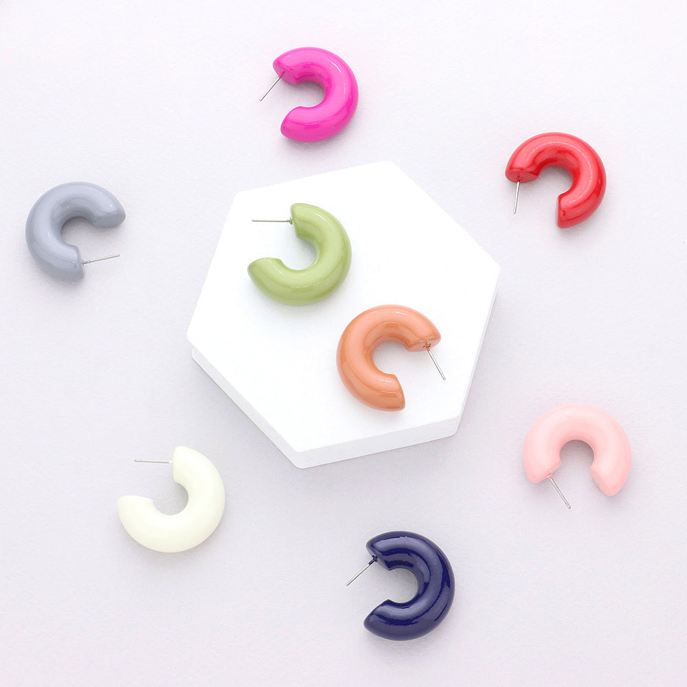 iLLASPARKZ Resin Hoop Earrings