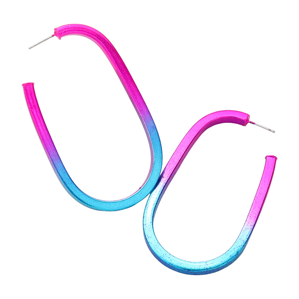 iLLASPARKZ Colored Metal Hoop Earrings
