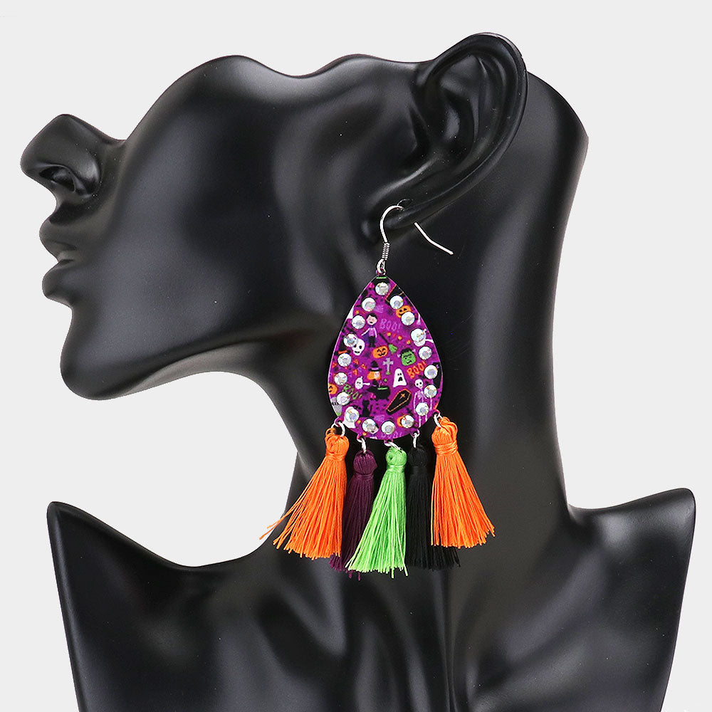 iLLASPARKZ Halloween Tassel Earrings