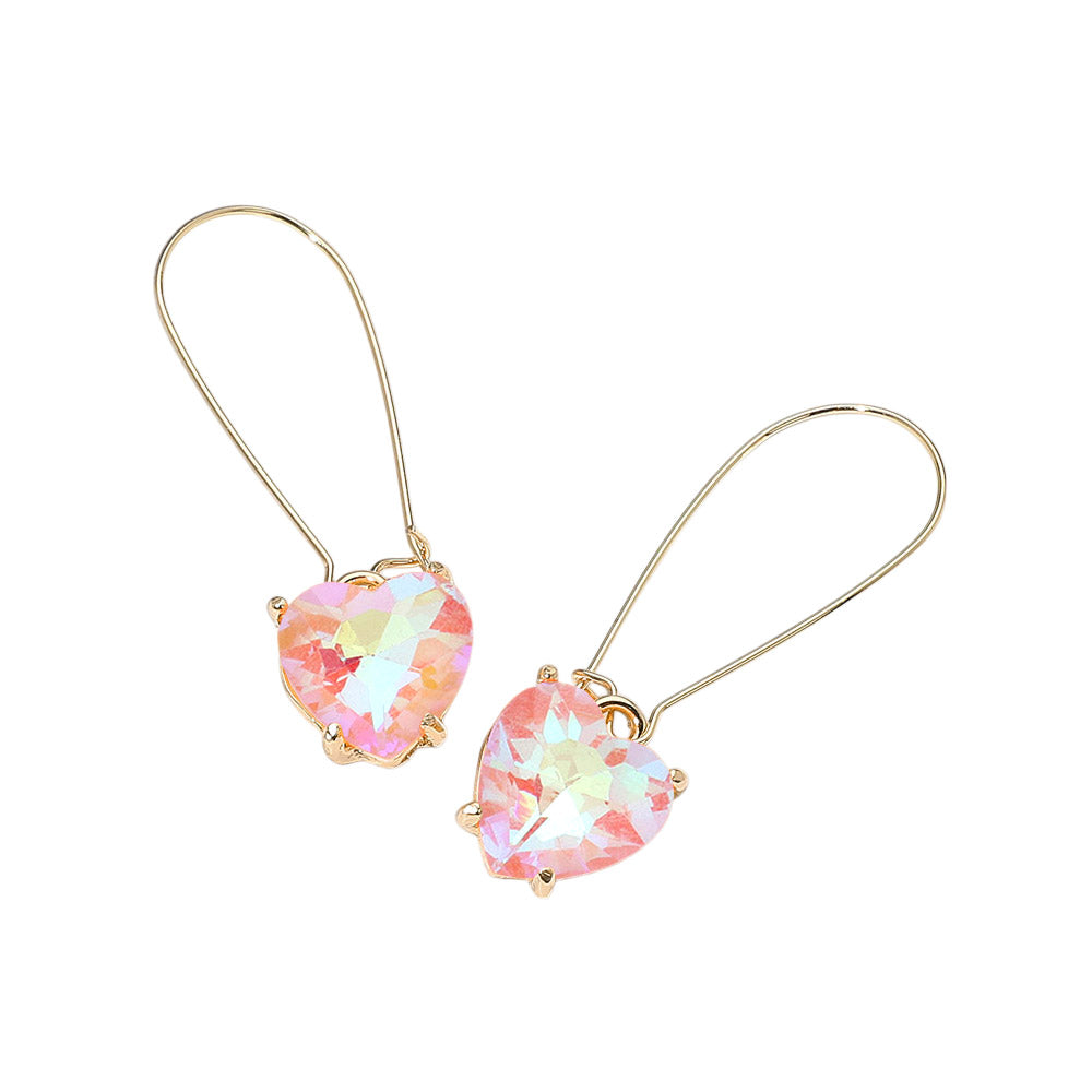 iLLASPARKZ Heart Stone Cluster Dangle Earrings