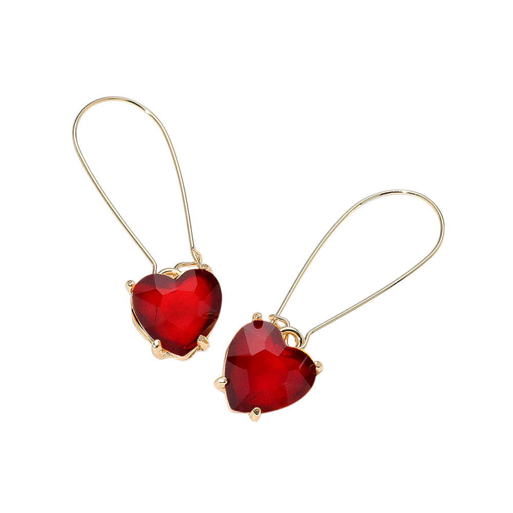 iLLASPARKZ Heart Stone Cluster Dangle Earrings