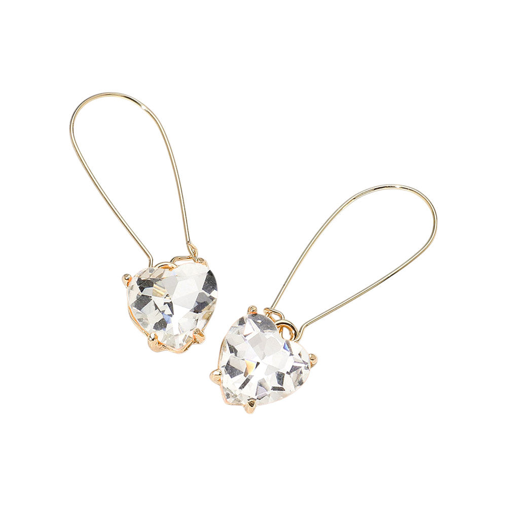 iLLASPARKZ Heart Stone Cluster Dangle Earrings