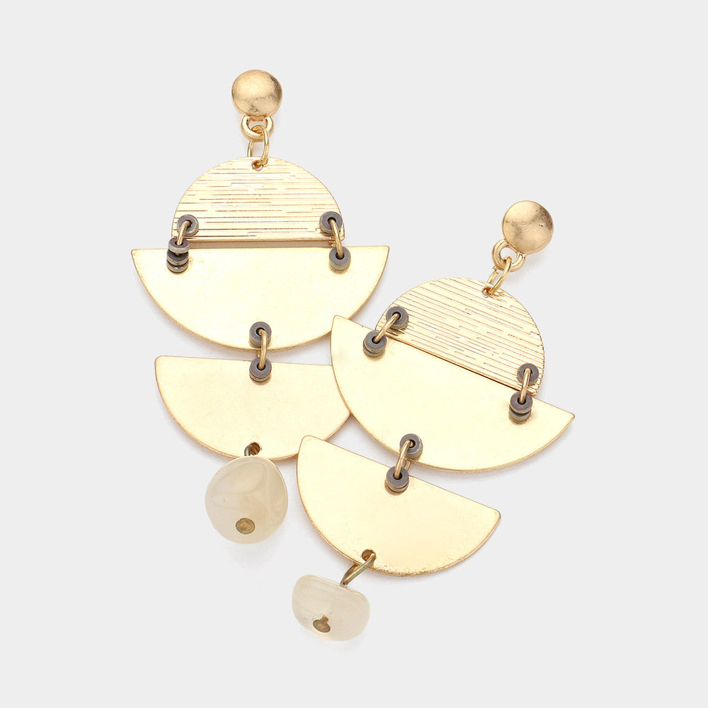 iLLASPARKZ Geometric Textured Metal Post Earrings