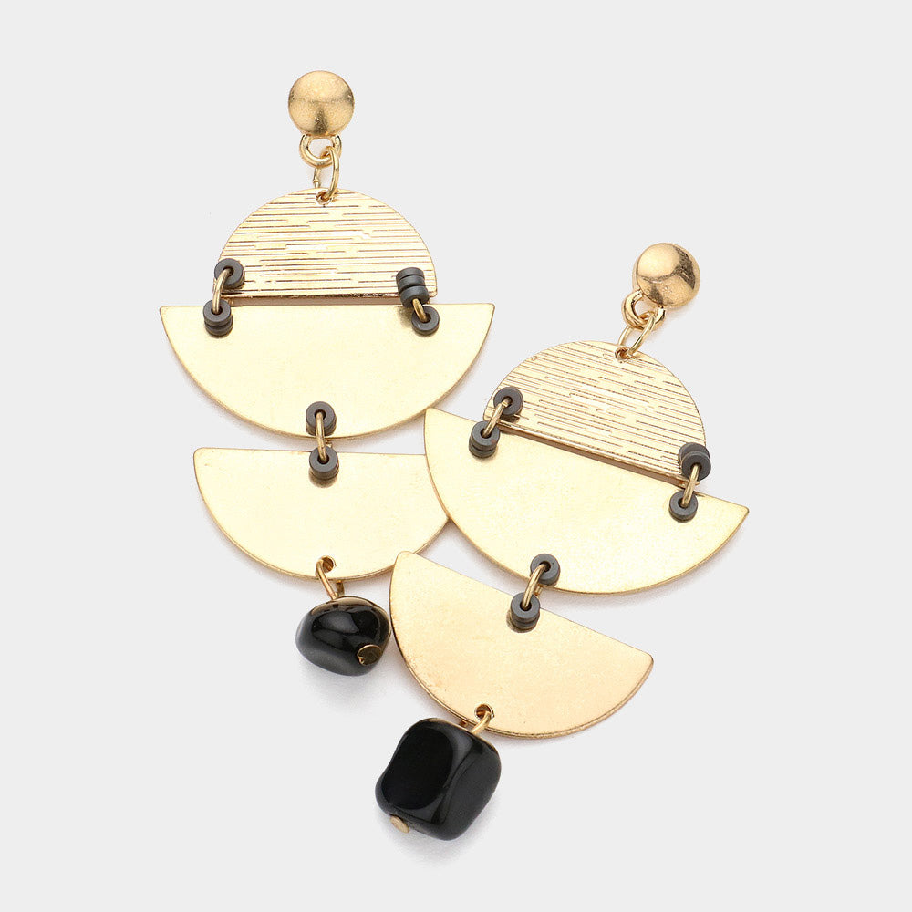 iLLASPARKZ Geometric Textured Metal Post Earrings