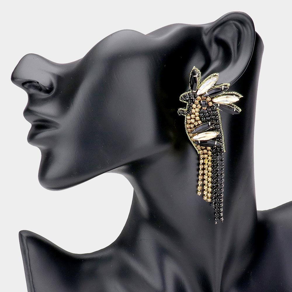 iLLASPARKZ Stone Embellished Bird Earrings