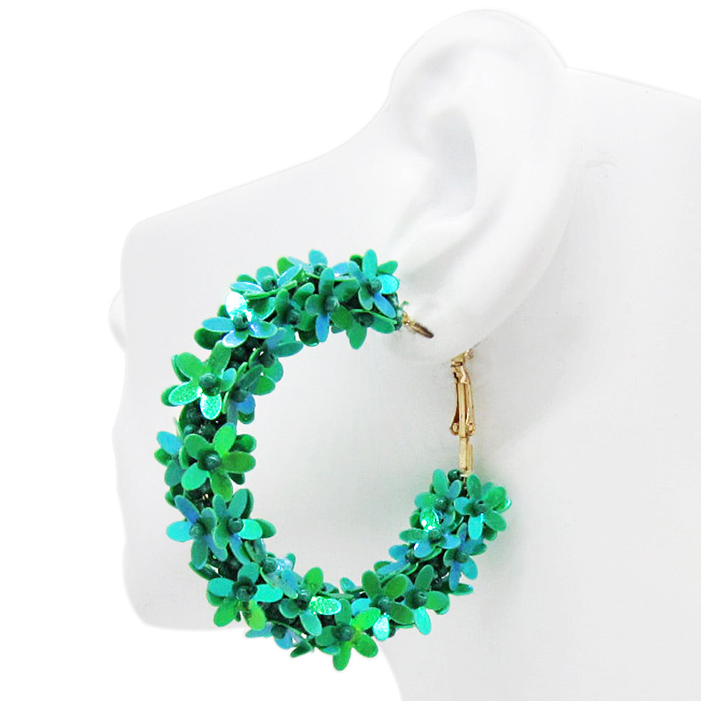 iLLASPARKZ Flower Hoop Earrings